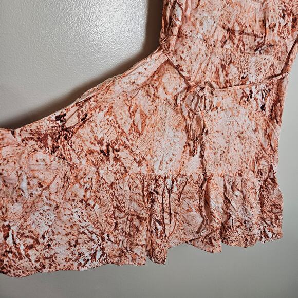 NWT INC Topson Lightweight Snake Print Sleeveless Ruffle Dress Sz Large - Picture 4 of 13